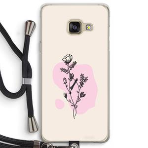 CaseCompany Roses are red: Samsung Galaxy A3 (2016) Transparant Hoesje met koord