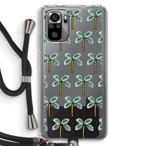 CaseCompany Paradise: Xiaomi Redmi Note 10S Transparant Hoesje met koord