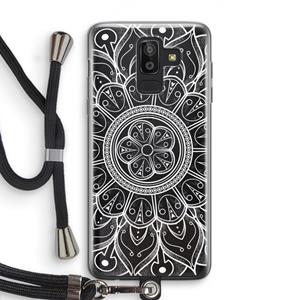 CaseCompany Roses Are Red: Samsung Galaxy J8 (2018) Transparant Hoesje met koord
