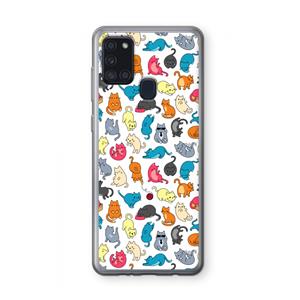 CaseCompany Kleurrijke katten: Samsung Galaxy A21s Transparant Hoesje