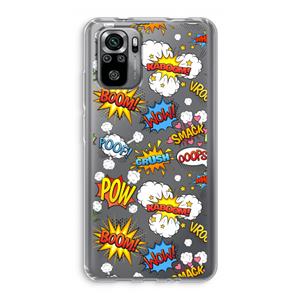 CaseCompany Pow Smack: Xiaomi Redmi Note 10S Transparant Hoesje