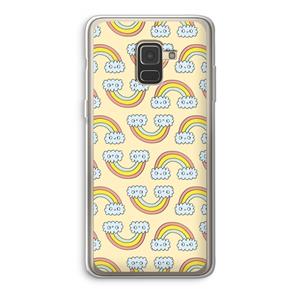 CaseCompany Regenboog: Samsung Galaxy A8 (2018) Transparant Hoesje