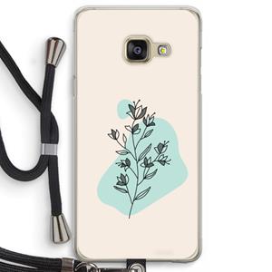 CaseCompany Violets are blue: Samsung Galaxy A3 (2016) Transparant Hoesje met koord