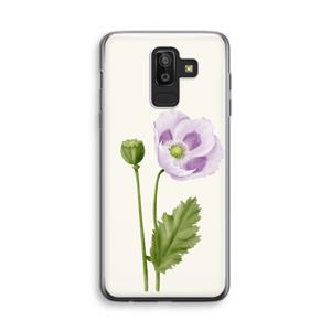 CaseCompany Purple poppy: Samsung Galaxy J8 (2018) Transparant Hoesje