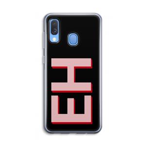 CaseCompany Monogram: Samsung Galaxy A40 Transparant Hoesje