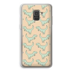 CaseCompany Dinos: Samsung Galaxy A8 (2018) Transparant Hoesje