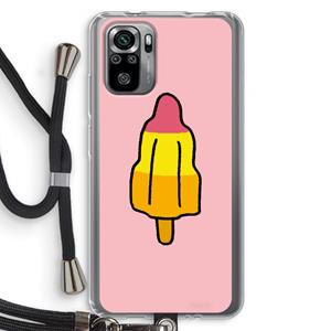 CaseCompany Raketijsje: Xiaomi Redmi Note 10S Transparant Hoesje met koord