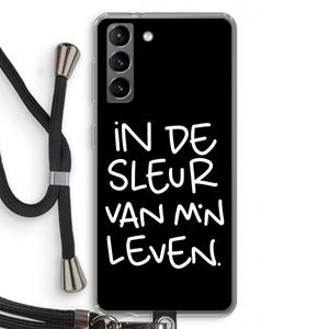 CaseCompany De Sleur: Samsung Galaxy S21 Transparant Hoesje met koord