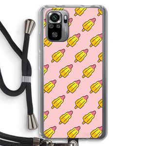 CaseCompany Waterijsjes: Xiaomi Redmi Note 10S Transparant Hoesje met koord