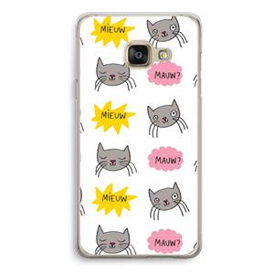 CaseCompany Meow: Samsung A3 (2017) Transparant Hoesje