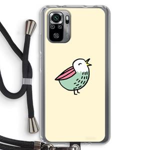 CaseCompany Birdy: Xiaomi Redmi Note 10S Transparant Hoesje met koord