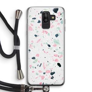 CaseCompany Terrazzo N°3: Samsung Galaxy J8 (2018) Transparant Hoesje met koord