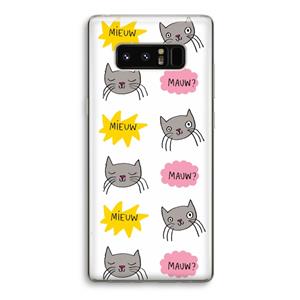 CaseCompany Meow: Samsung Galaxy Note 8 Transparant Hoesje