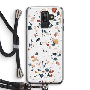 CaseCompany Terrazzo N°4: Samsung Galaxy J8 (2018) Transparant Hoesje met koord