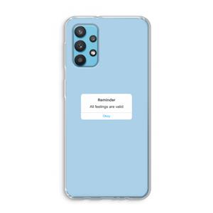 CaseCompany Reminder: Samsung Galaxy A32 4G Transparant Hoesje