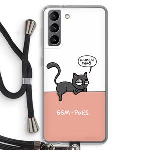 CaseCompany GSM poes: Samsung Galaxy S21 Transparant Hoesje met koord