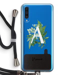 CaseCompany Green Brush: Samsung Galaxy A50 Transparant Hoesje met koord