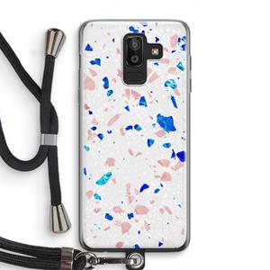 CaseCompany Terrazzo N°6: Samsung Galaxy J8 (2018) Transparant Hoesje met koord