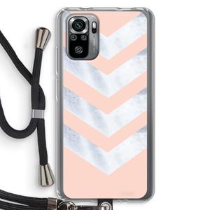 CaseCompany Marmeren pijlen: Xiaomi Redmi Note 10S Transparant Hoesje met koord