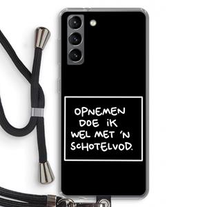 CaseCompany Schotelvod: Samsung Galaxy S21 Transparant Hoesje met koord