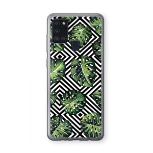 CaseCompany Geometrische jungle: Samsung Galaxy A21s Transparant Hoesje