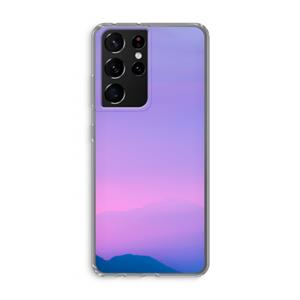 CaseCompany Sunset pastel: Samsung Galaxy S21 Ultra Transparant Hoesje