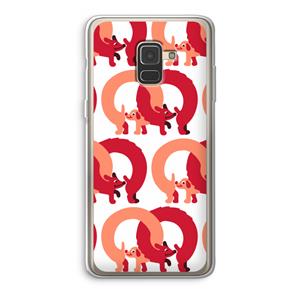 CaseCompany Dogs: Samsung Galaxy A8 (2018) Transparant Hoesje