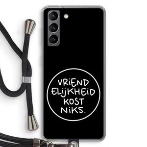 CaseCompany Vriendelijkheid: Samsung Galaxy S21 Transparant Hoesje met koord