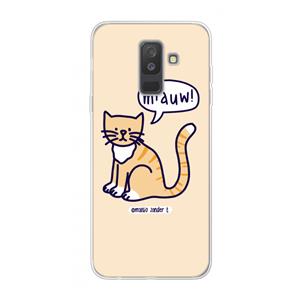 CaseCompany Miauw: Samsung Galaxy A6 Plus (2018) Transparant Hoesje