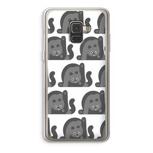 CaseCompany Cats: Samsung Galaxy A8 (2018) Transparant Hoesje