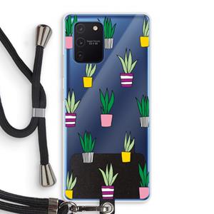 CaseCompany Sanseveria: Samsung Galaxy Note 10 Lite Transparant Hoesje met koord