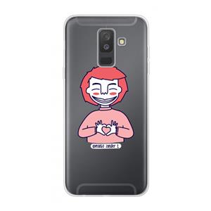 CaseCompany Hartje: Samsung Galaxy A6 Plus (2018) Transparant Hoesje