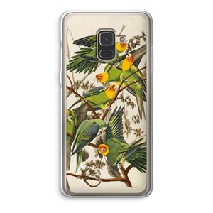 CaseCompany Carolinaparkiet: Samsung Galaxy A8 (2018) Transparant Hoesje