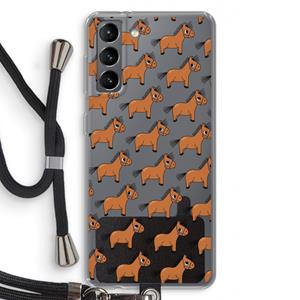 CaseCompany Pony: Samsung Galaxy S21 Transparant Hoesje met koord