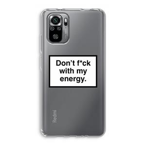 CaseCompany My energy: Xiaomi Redmi Note 10S Transparant Hoesje