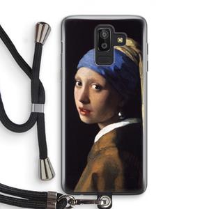 CaseCompany The Pearl Earring: Samsung Galaxy J8 (2018) Transparant Hoesje met koord