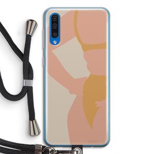 CaseCompany Bikini body: Samsung Galaxy A50 Transparant Hoesje met koord