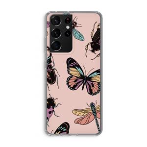 CaseCompany Tiny Bugs: Samsung Galaxy S21 Ultra Transparant Hoesje