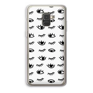 CaseCompany Eye pattern #2: Samsung Galaxy A8 (2018) Transparant Hoesje