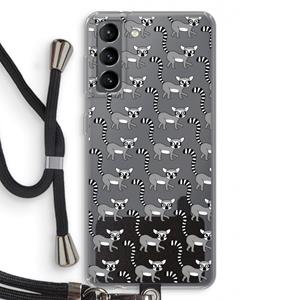 CaseCompany Makis: Samsung Galaxy S21 Transparant Hoesje met koord