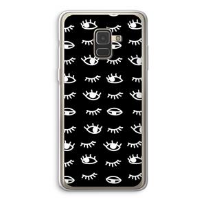 CaseCompany Eye pattern #3: Samsung Galaxy A8 (2018) Transparant Hoesje