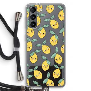 CaseCompany Citroenen: Samsung Galaxy S21 Transparant Hoesje met koord