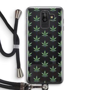 CaseCompany Weed: Samsung Galaxy J8 (2018) Transparant Hoesje met koord