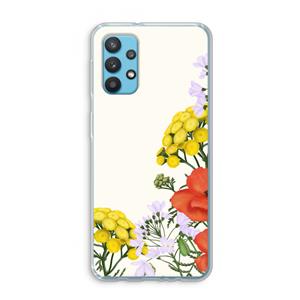 CaseCompany Wilde bloemen: Samsung Galaxy A32 4G Transparant Hoesje