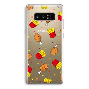 CaseCompany Chicken 'n Fries: Samsung Galaxy Note 8 Transparant Hoesje