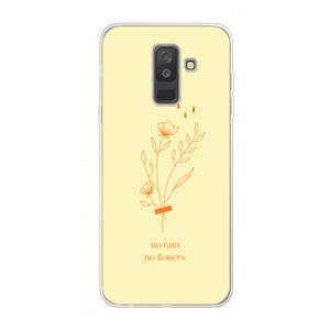CaseCompany No rain no flowers: Samsung Galaxy A6 Plus (2018) Transparant Hoesje
