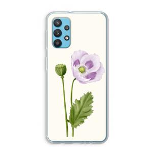 CaseCompany Purple poppy: Samsung Galaxy A32 4G Transparant Hoesje