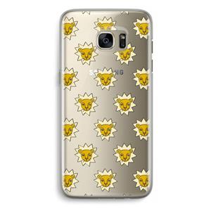 CaseCompany Leeuwenkoppen: Samsung Galaxy S7 Edge Transparant Hoesje