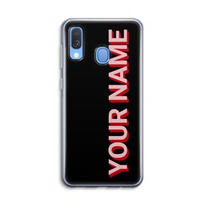 CaseCompany Namecase: Samsung Galaxy A40 Transparant Hoesje