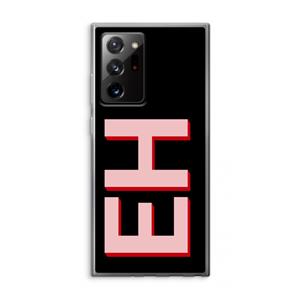 CaseCompany Monogram: Samsung Galaxy Note 20 Ultra / Note 20 Ultra 5G Transparant Hoesje